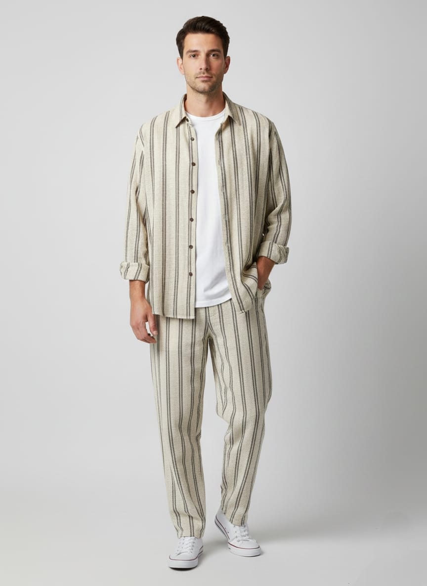 Camisa de rayas verticales