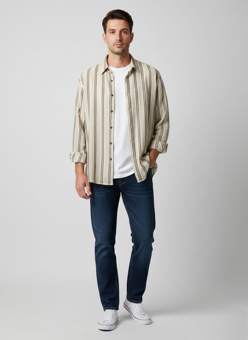 Camisa de rayas verticales