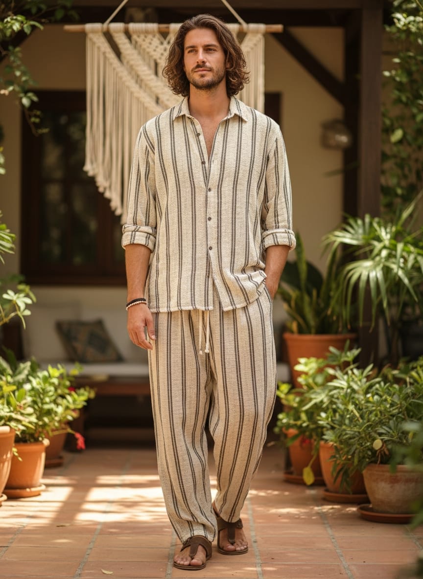 Camisa de rayas verticales